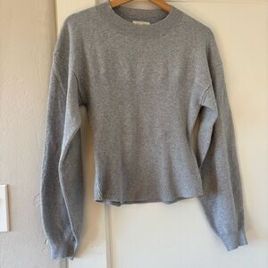 Open Edit Corset Sweater Gray Medium